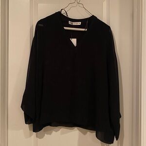 Zara Elegant Black Blouse